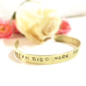 Bracelet jonc message personnalise Les Crea de Marie